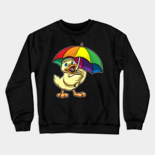 Duck with Umbrella Crewneck Sweatshirt